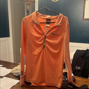 Harley-Davidson Women's Orange Long Sleeve Top